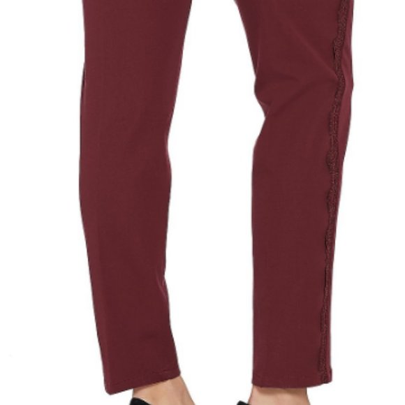 NWT ISAAC MIZRAHI STRETCH LACE TRIM PANTS 20T - Picture 4 of 13